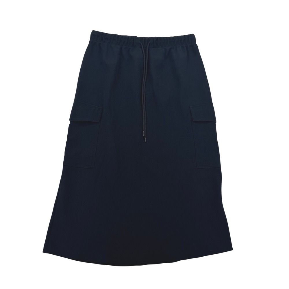Aritzia Wilfred Muse Cargo Skirt Womens M Black Excellent Drawstring Pockets